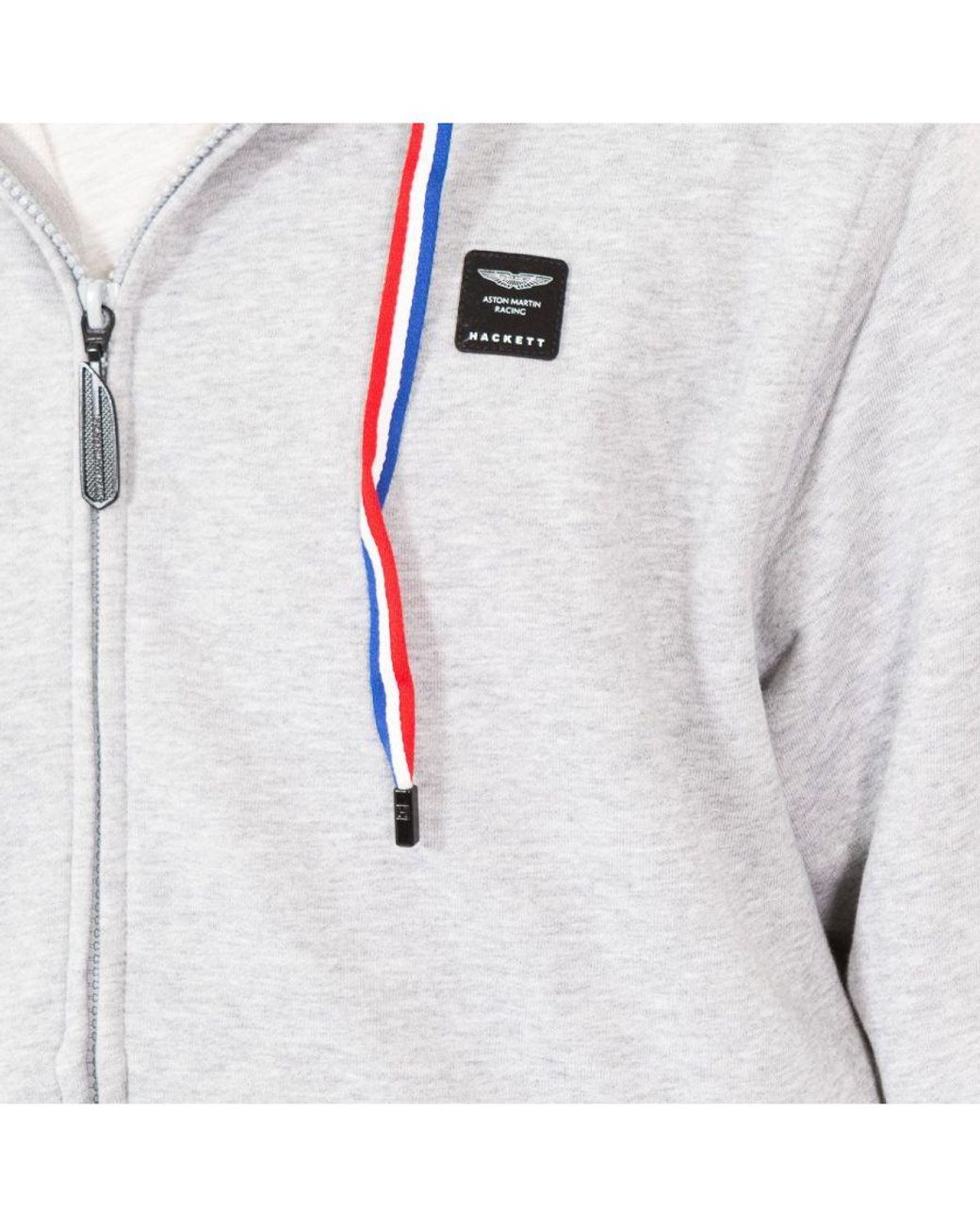 Hackett Gray Long-Sleeved Sweatshirt With Round Neck And Hood Hm580247 for men