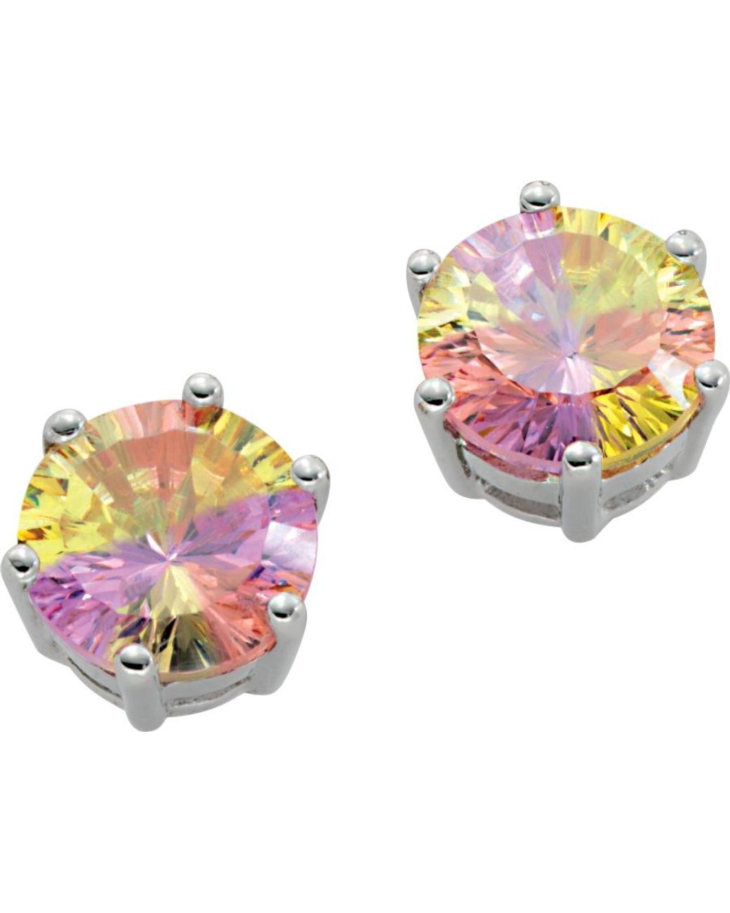 Orphelia Pink 925 Sterling Stud Earrings