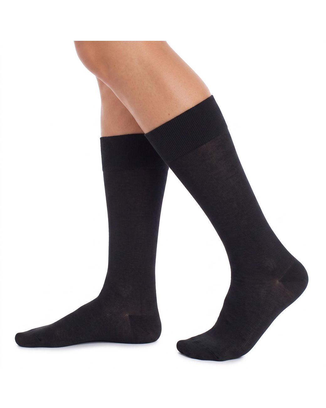 Pro Socks Black 6 Pairs Executive Bamboo High-Top Seamless S17604 for men