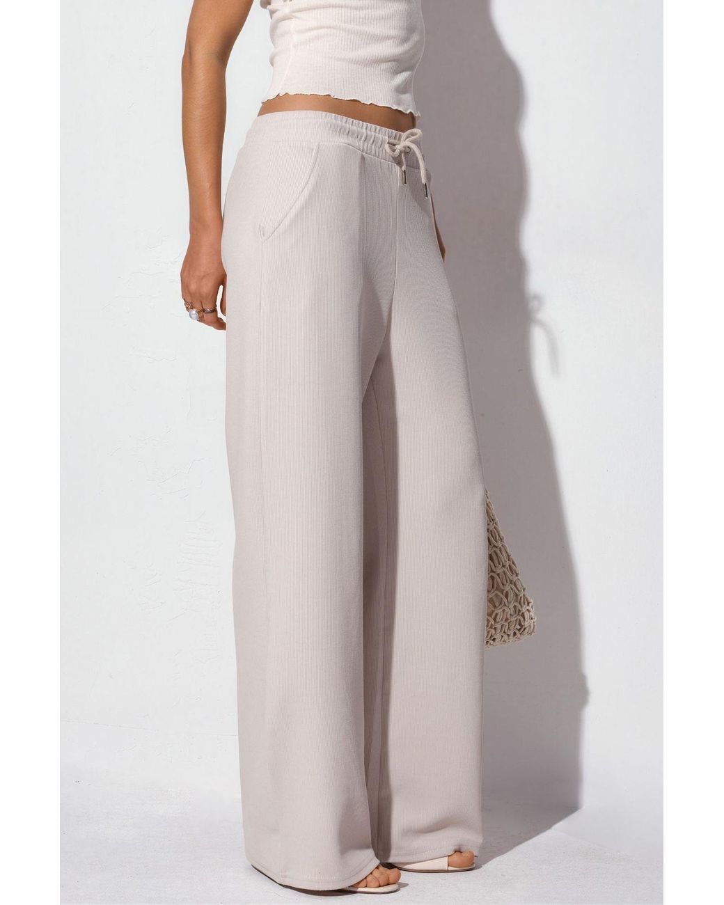 Busem Multicolor Ribbed Drawstring Waist Pants