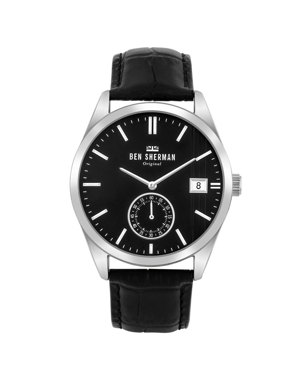 Ben Sherman Black Leather Watch for men