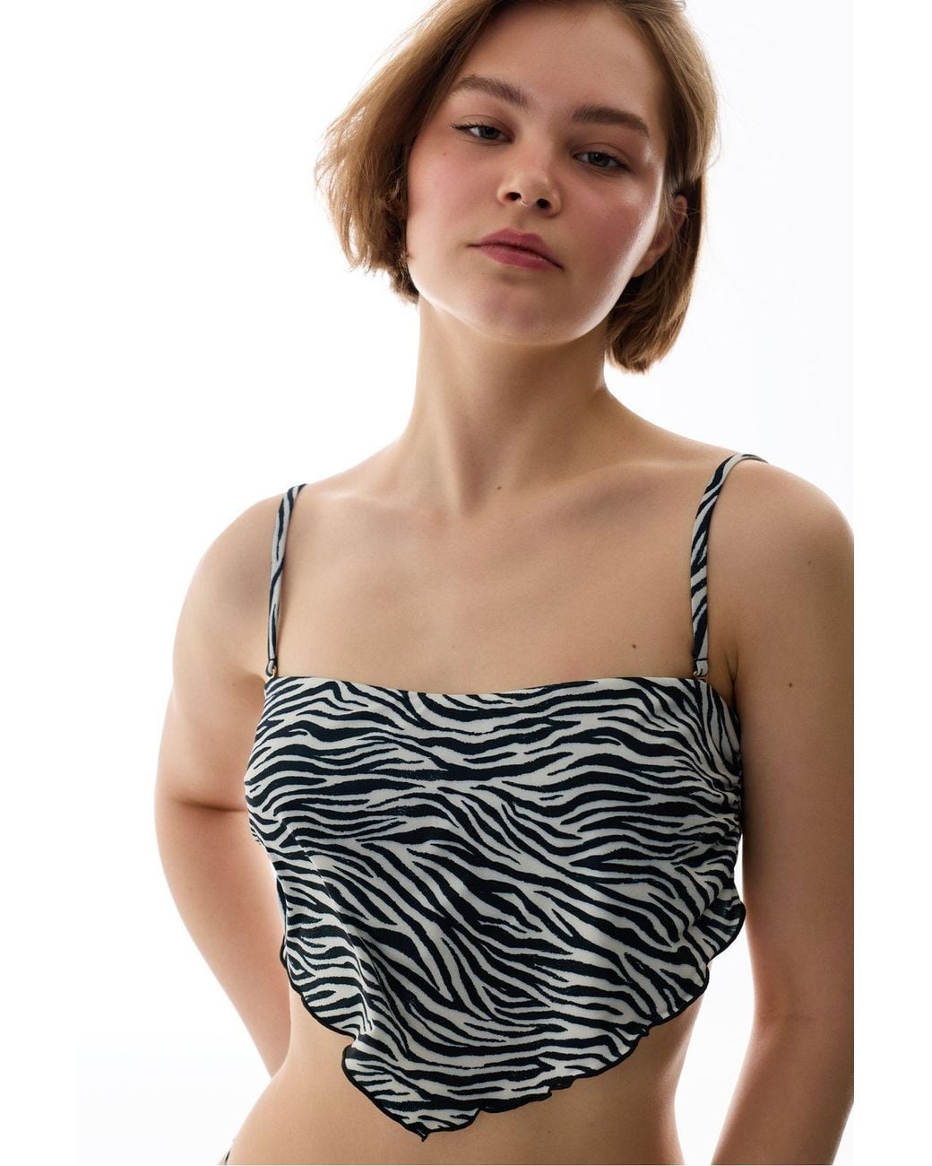 Penti Black Wild Zebra Scarf Bikini Top