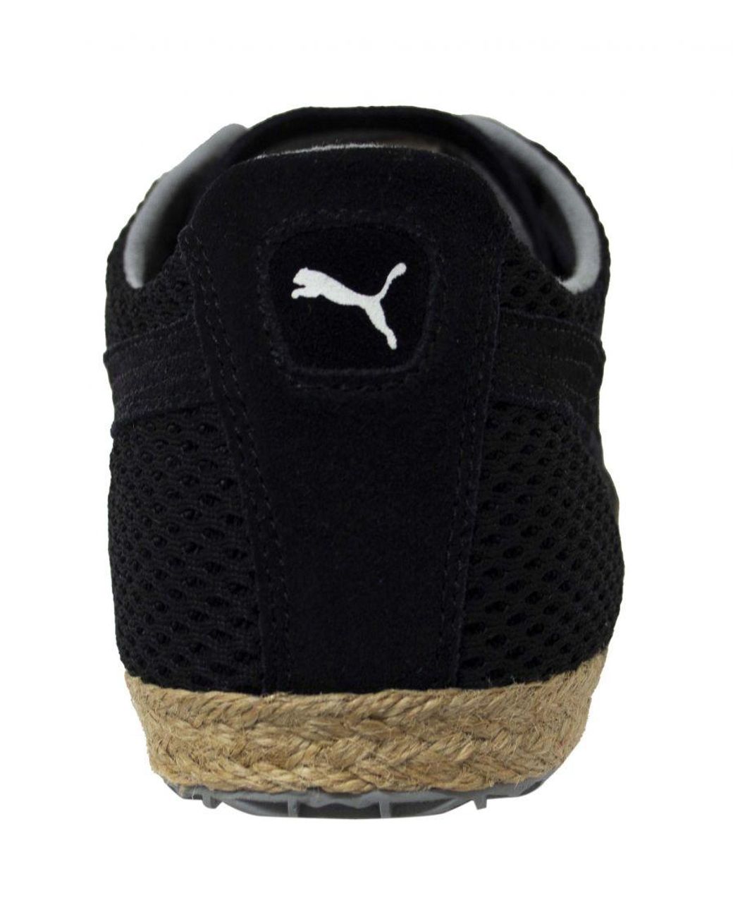 PUMA Black Glyde Espadrille Style Leather Lace Up Trainers 354672 01 for men