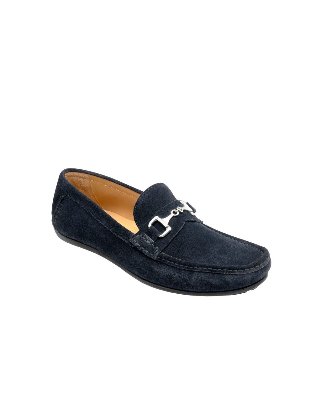 Loake Black Hawthorn Driver Shoe Suede Cotton for men
