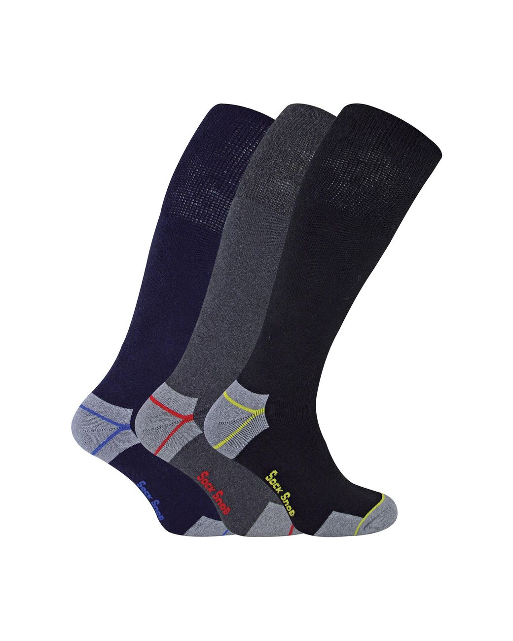 Sock Snob Blue 3 Pairs Long Knee High Work Socks for men