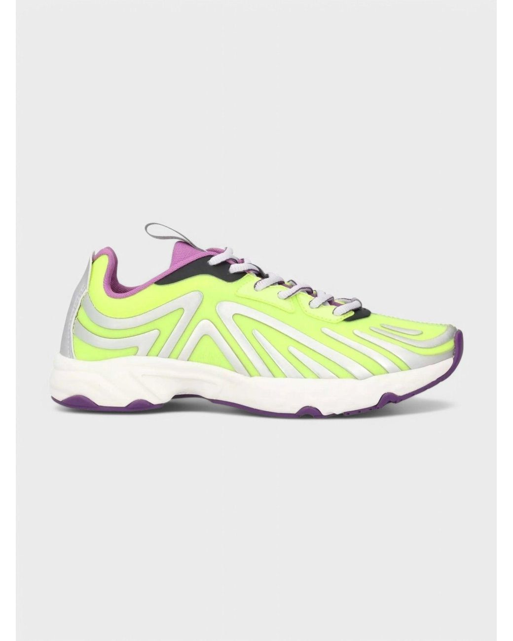 Acne Metallic Buzz Neon Trainers Contrast Sneaker