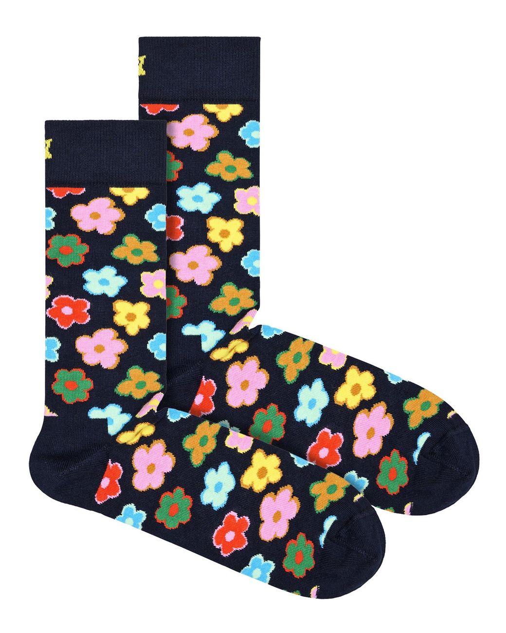 Happy Socks Blue Novelty Flower Design