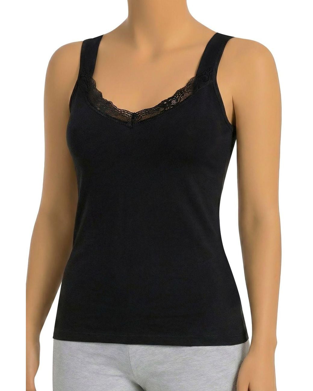 Öts Black Fitted Tank Top