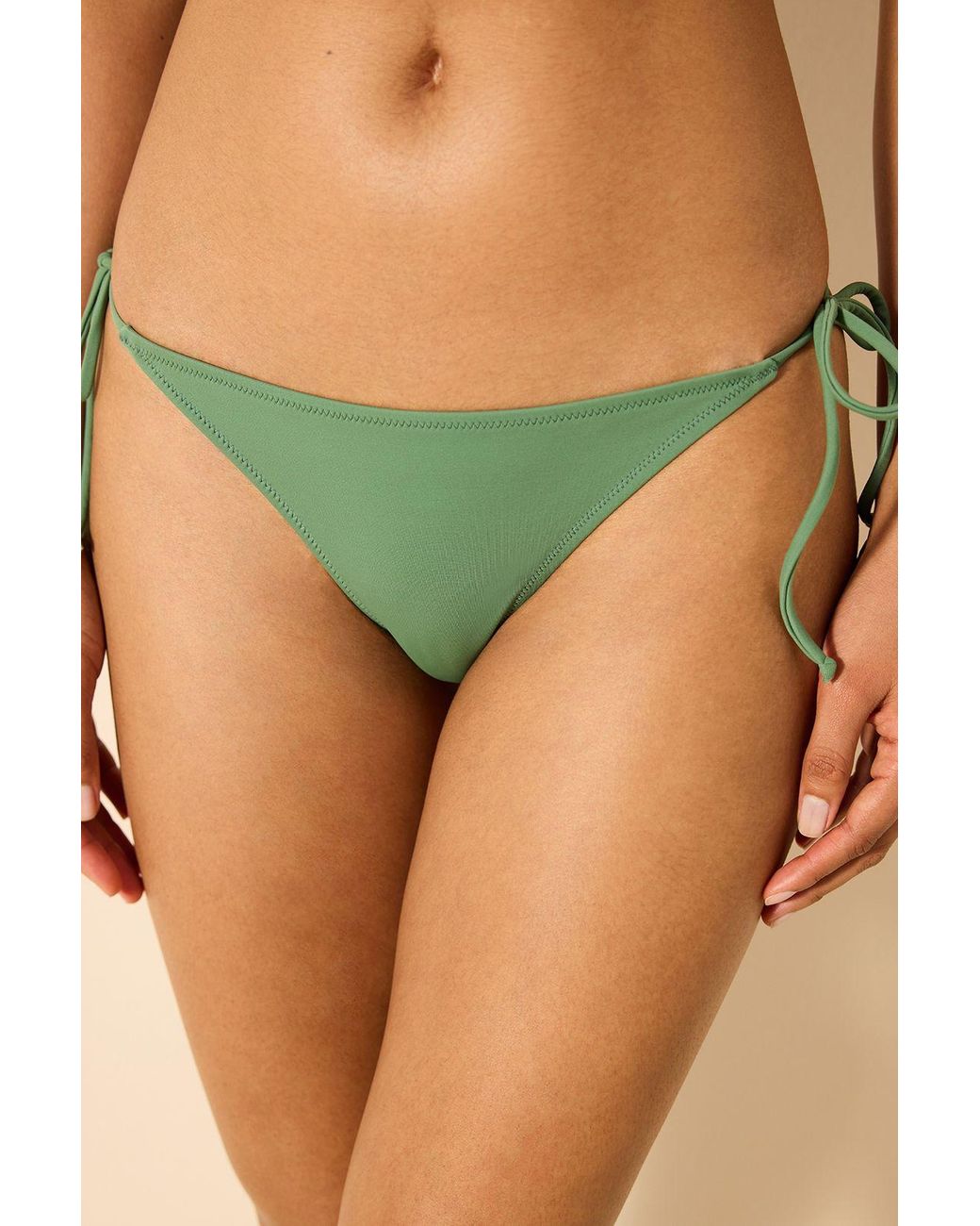 Penti Green Low-Waist Tie-Side Bikini Bottoms