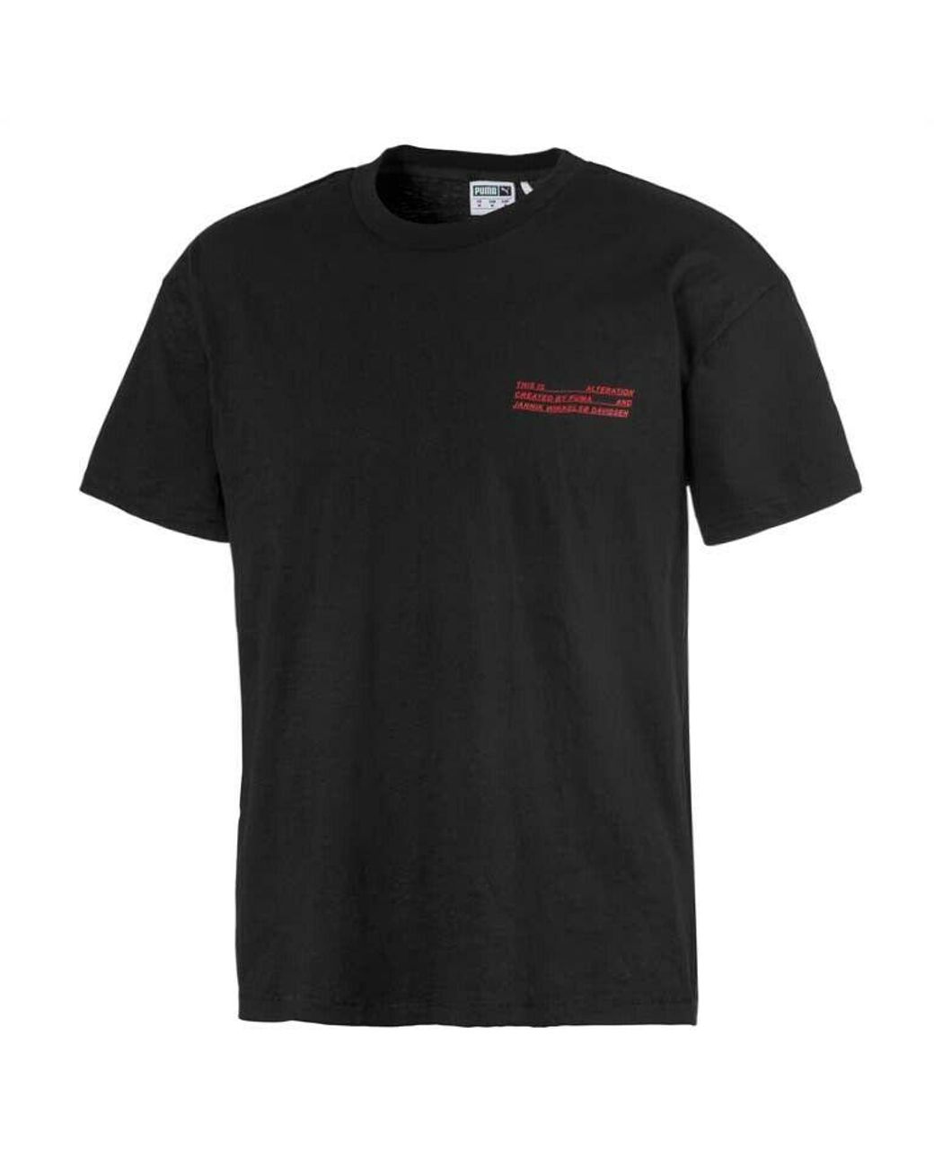PUMA Black Alteration Short Sleeve Tee T-Shirt Top 579880 01 for men