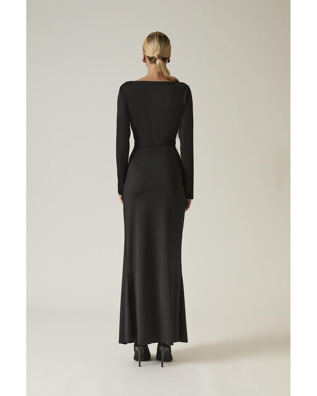 James Lakeland Black Sculpted Maxi Dress