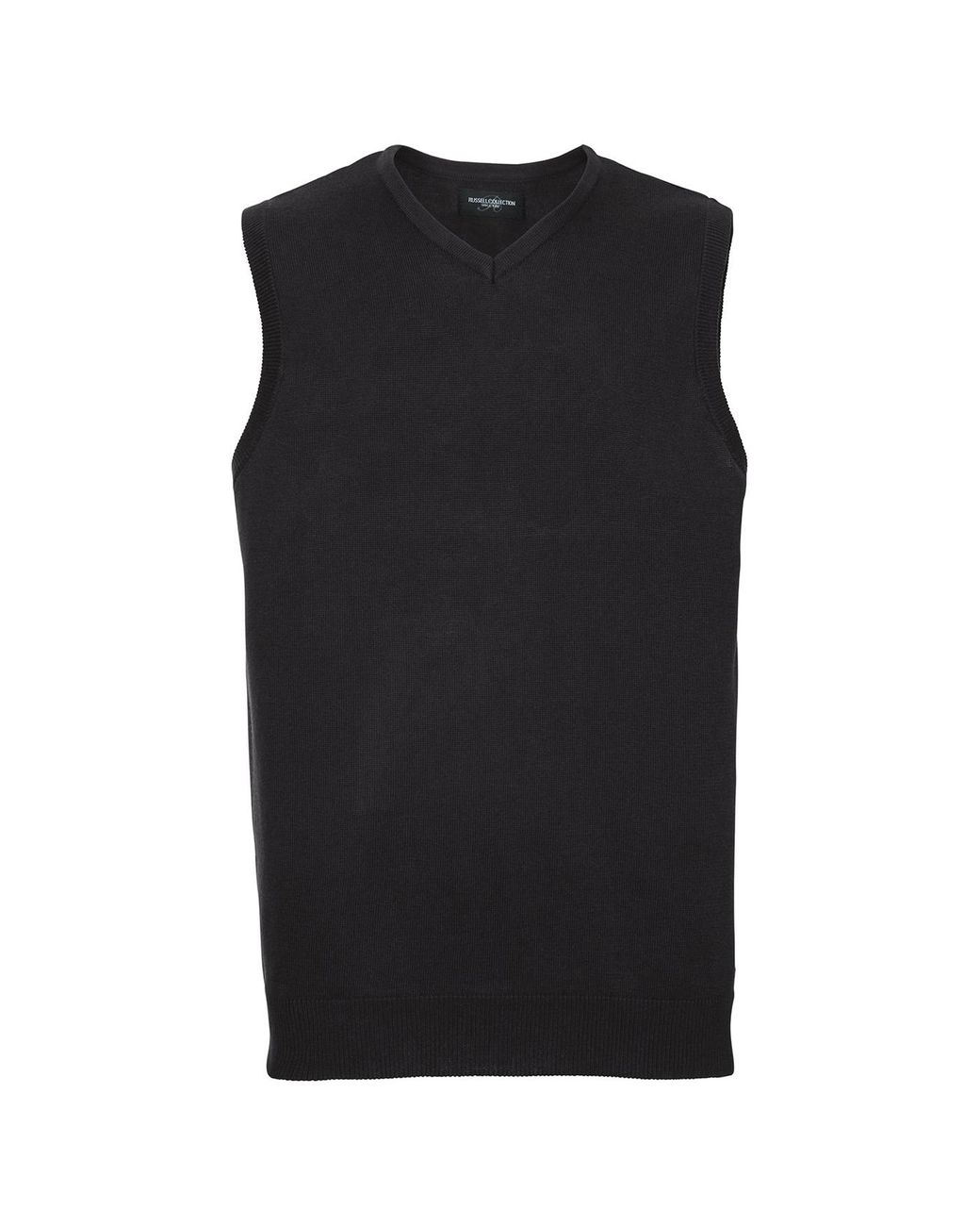 Russell Black Sleeveless V-Neck Sweatshirt for men