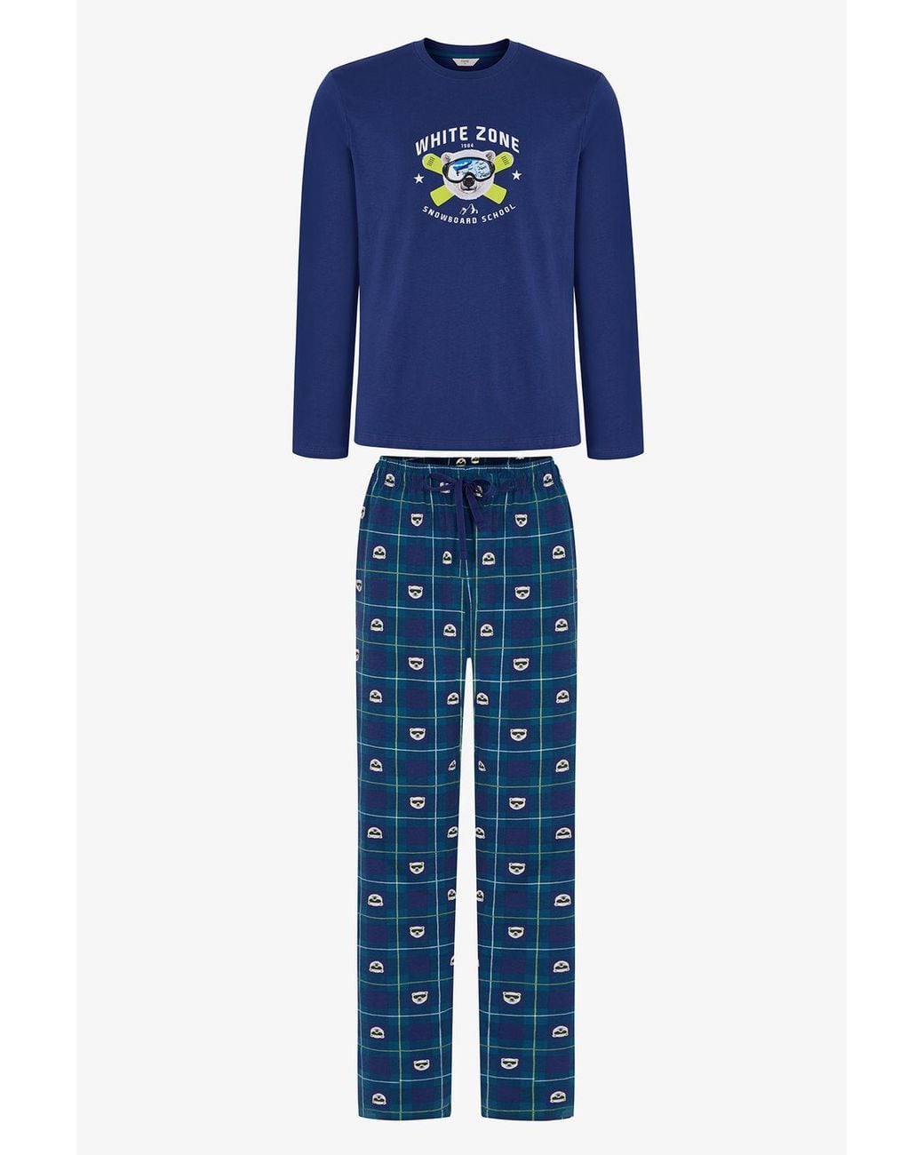Penti Blue Zone Pajama Set With Long Sleeves for men