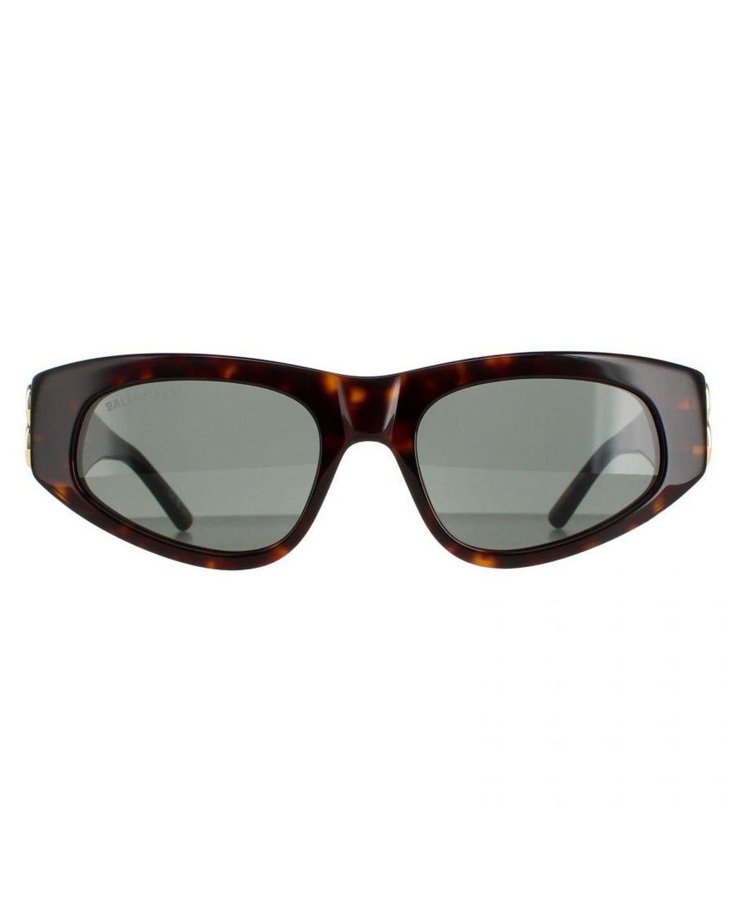 Balenciaga Black Oval Dark Havana Bb0095S