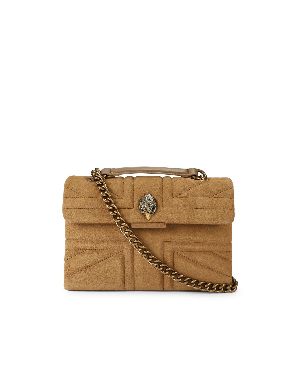Kurt Geiger Natural Suede Union Jack Bag