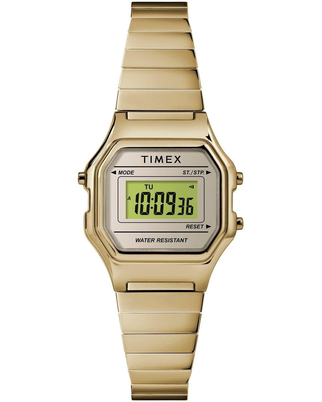 Timex Metallic Classic Digital Mini Watch Tw2T48000 Stainless Steel (Archived)