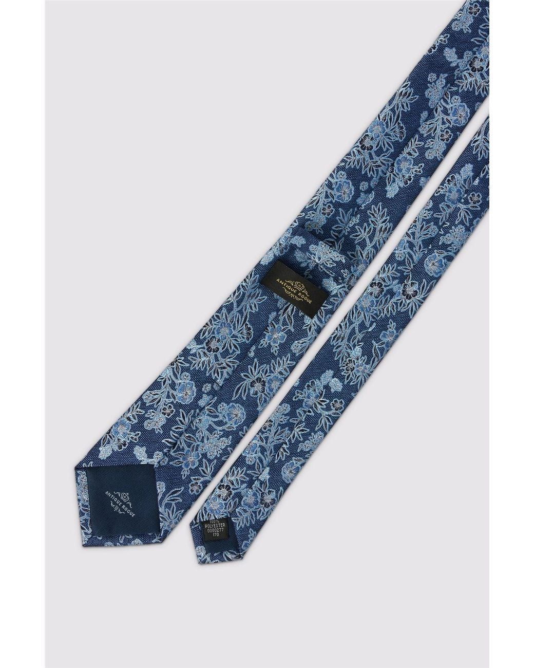 Antique Rogue Blue Floral Tie for men