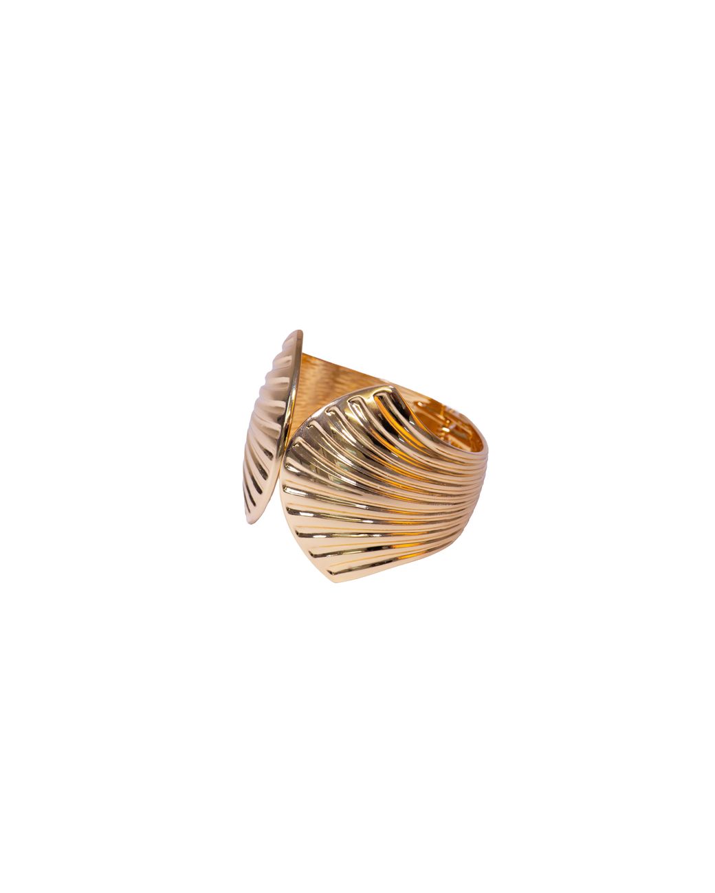 The Jewellery Stockroom Black Plated Chunky Statement Shell Bangle