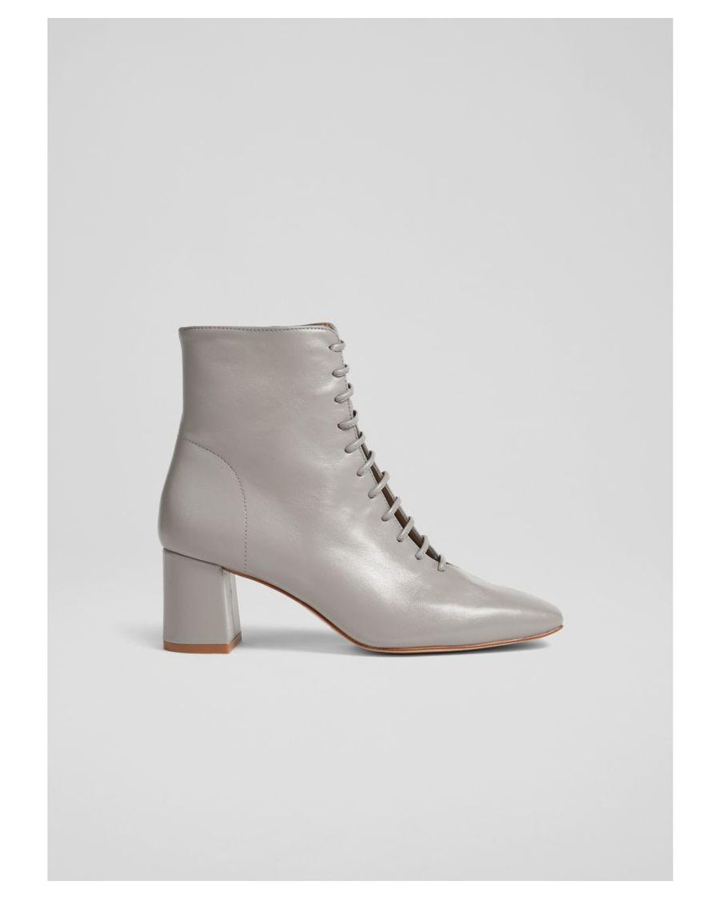 Grey lace up boots sales