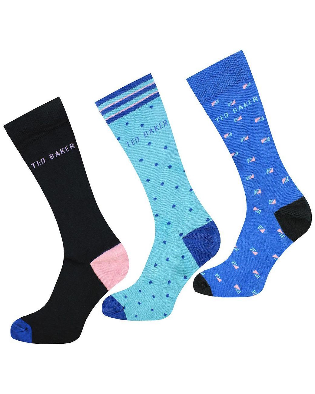 Ted Baker Blue Twotk 3-Pack Assorted Socks for men