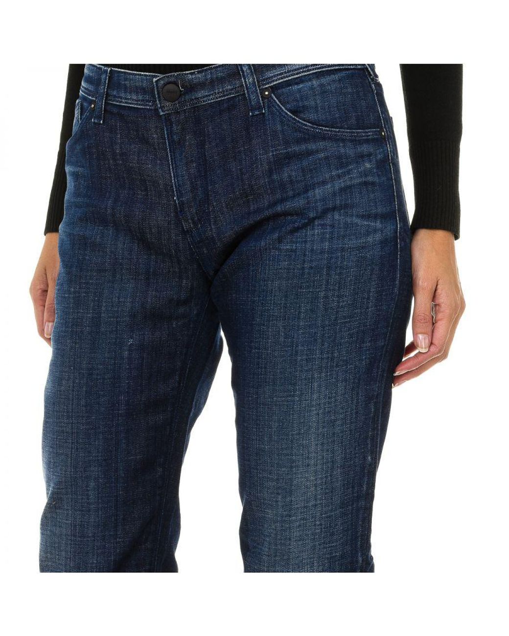 Armani Blue Long Worn Effect Denim Pants 6Y5J28-5D30Z