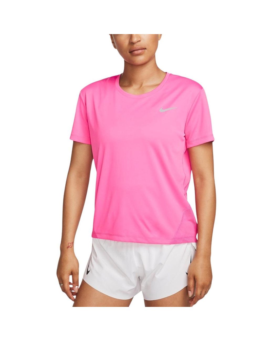 Nike Pink Short Sleeved Running Top