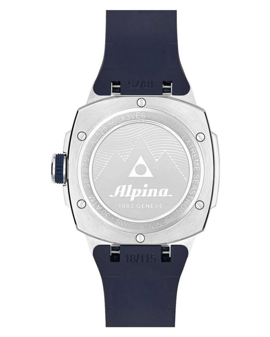 Alpina Gray Seastrong Diver Extreme Watch Al-525N3Ve6 Rubber for men