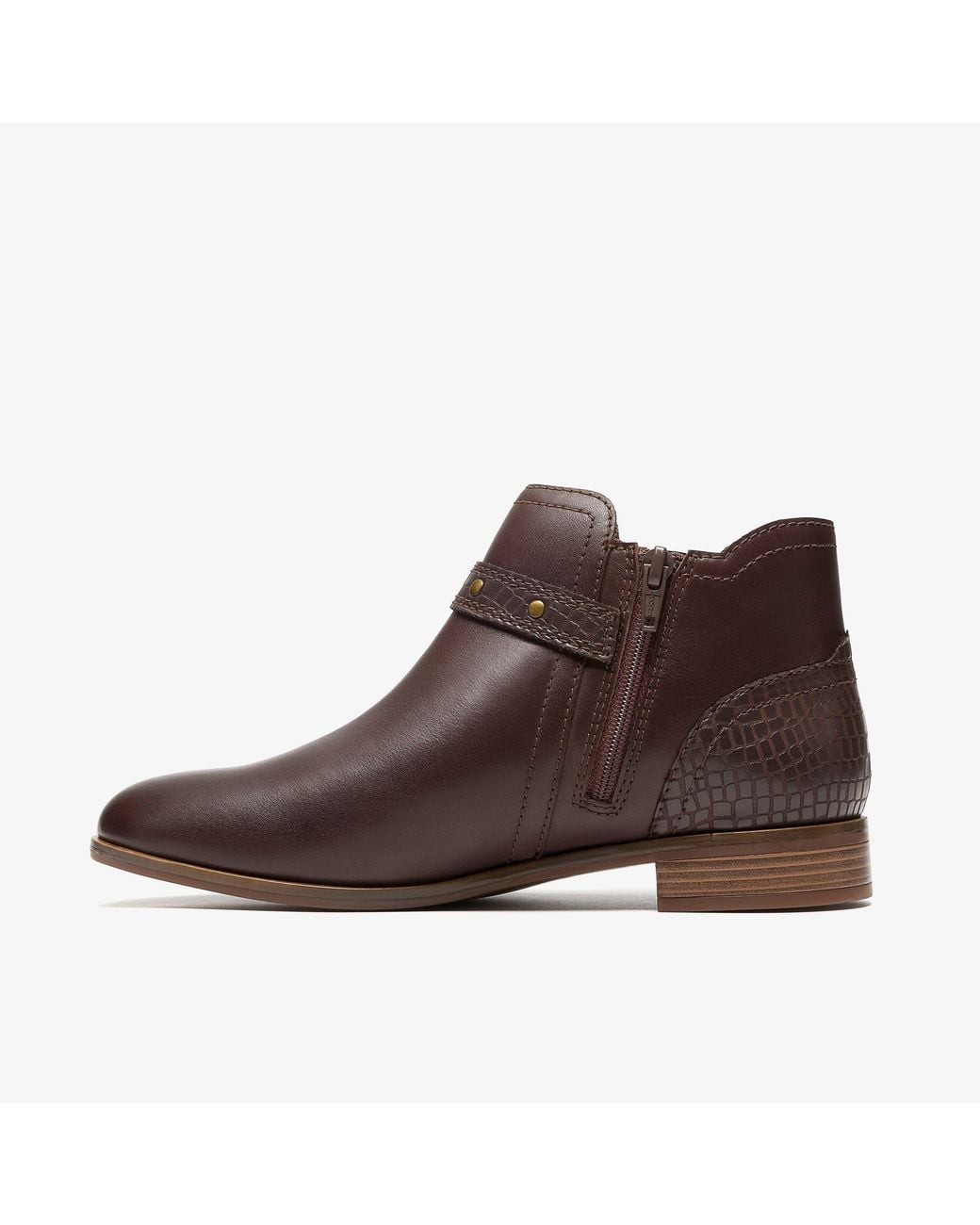 Clarks Brown Trish Strap Dark Multi Boots
