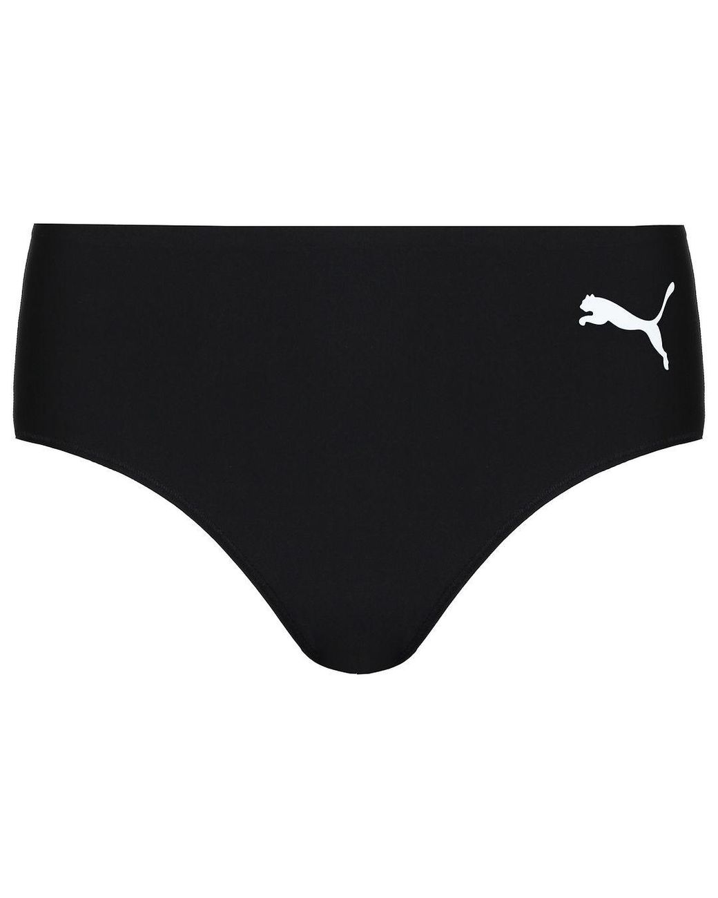 PUMA Graphic Logo Stretch High Waist Black/white S Brief Bikini 515971 01
