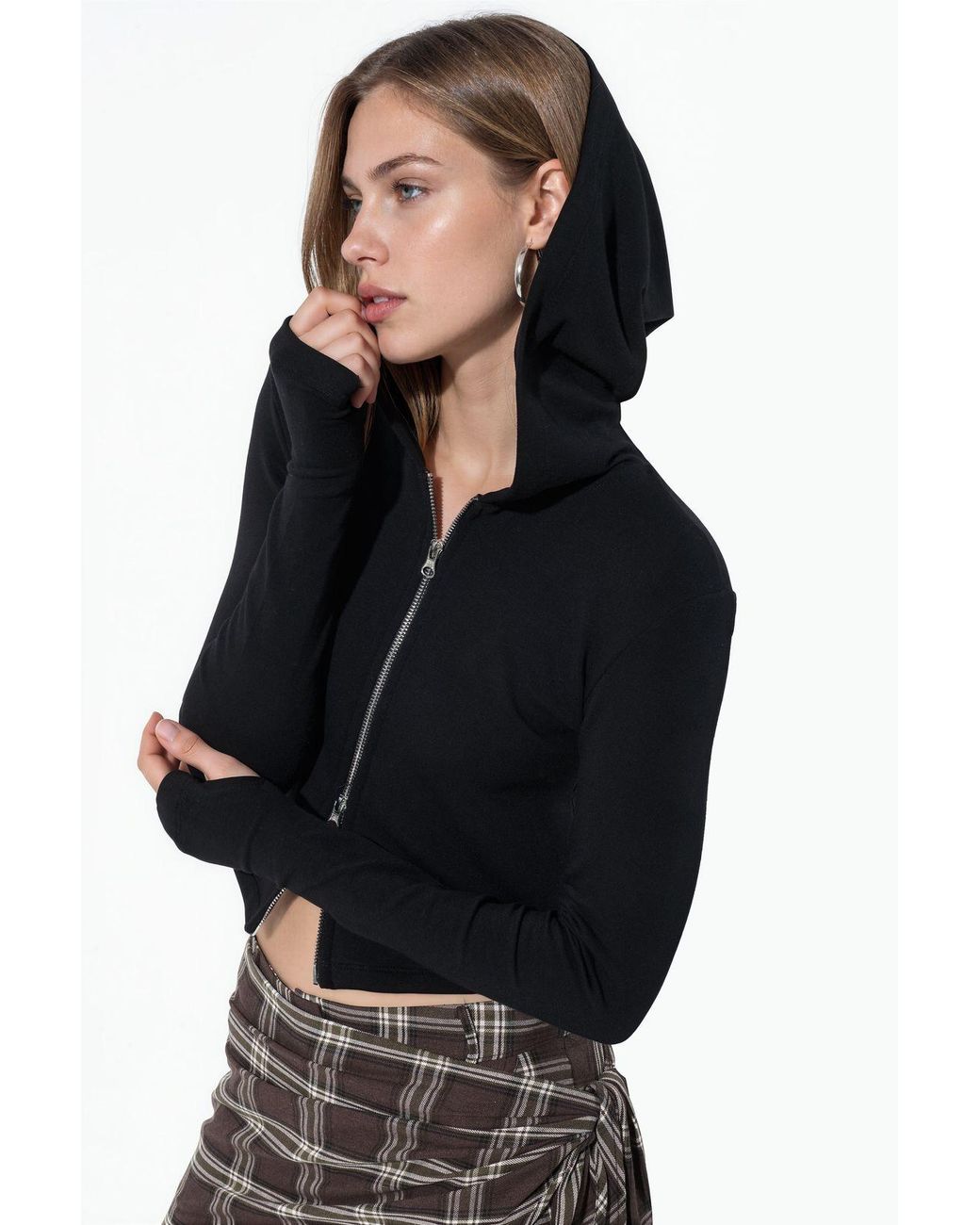 Busem Black Cotton Modal Cardigan
