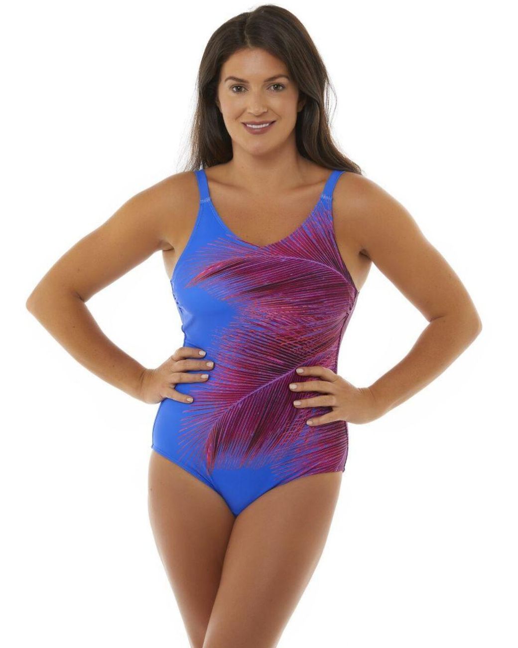 Seaspray Blue Florence Palm Swimsuit