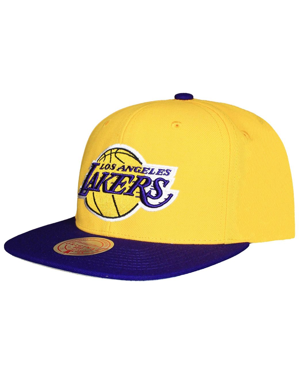 Mitchell & Ness Yellow Nba Los Angeles Lakers Side Core 2.0 Cap for men