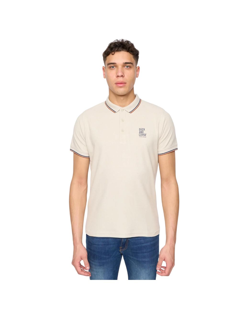 Duck and Cover White Melports Polo Shirt (Off) Cotton for men