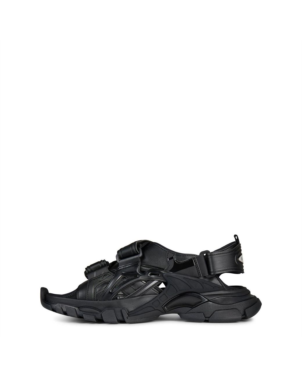 Balenciaga Black Neoprene Rubber Track Sandals for men