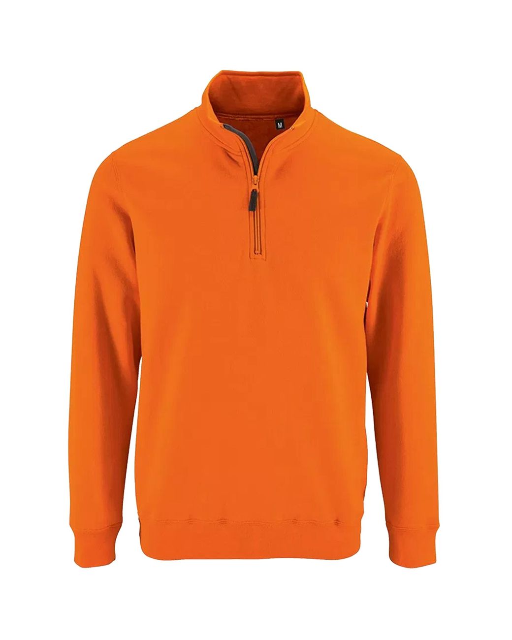 Sol's Orange Stan Contrast Zip Neck Sweatshirt for men