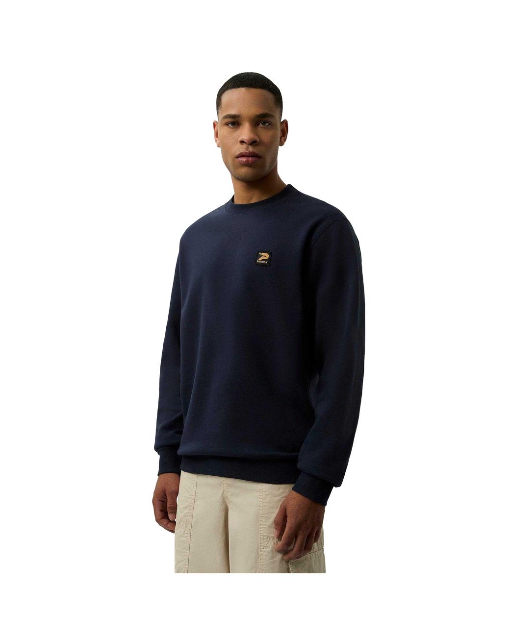 Patrick Blue Oscar Crew Neck Sweatshirt Cotton for men