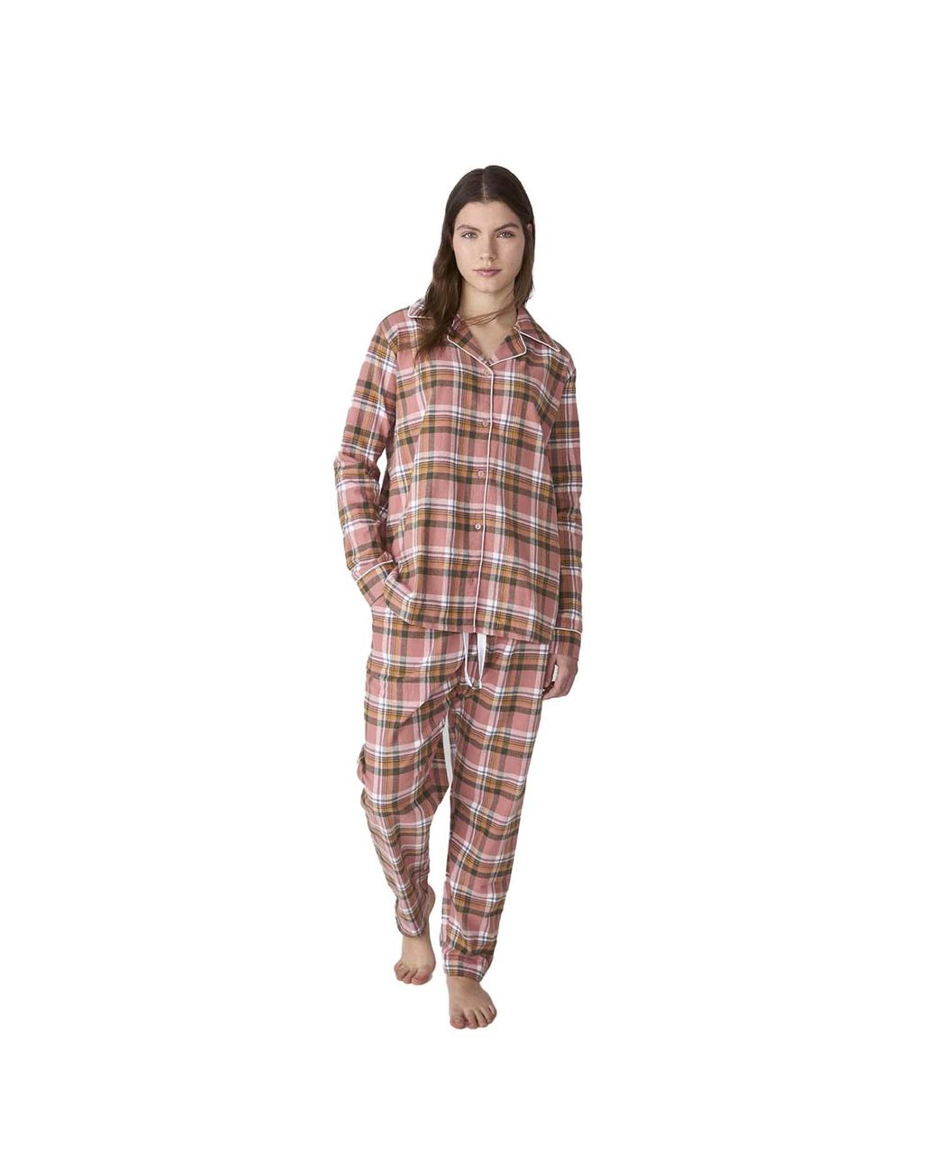 J&j Brothers Red Jjb3 Long-Sleeved Cotton Pajamas