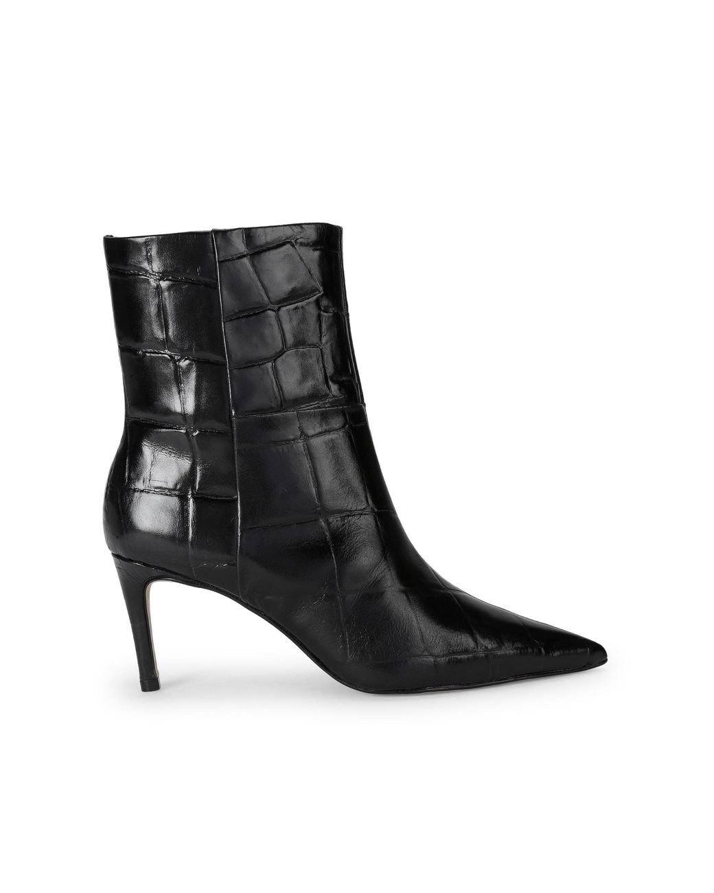 KG by Kurt Geiger Black Leather Strict Ankle Boots