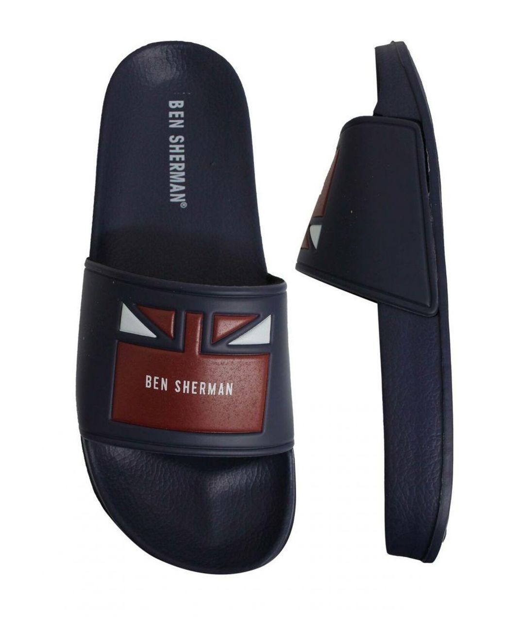 Ben Sherman Jet Navy Sliders in Blue for Men Lyst UK