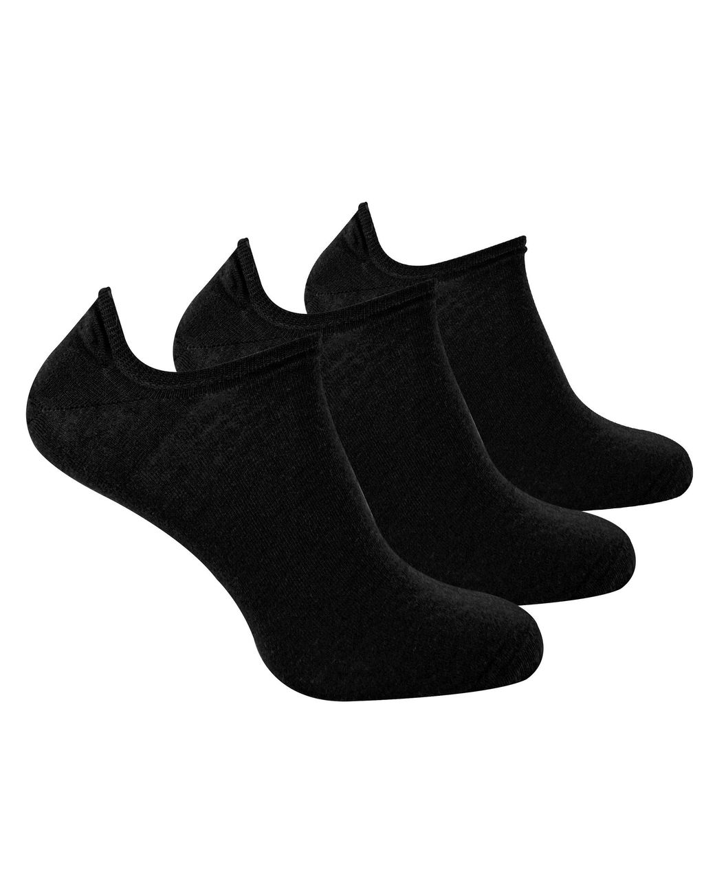 Steve Madden Black 3 Pairs Multipack Merino Wool Invisible Socks for men