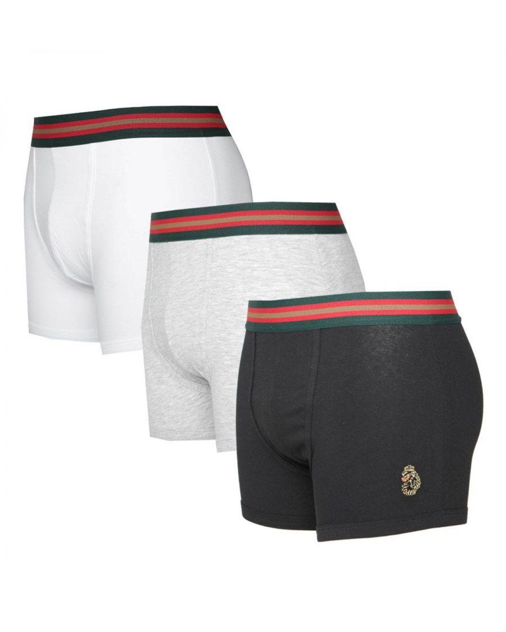 Luke 1977 Gray Multi 3 Pack Boxer Shorts for men
