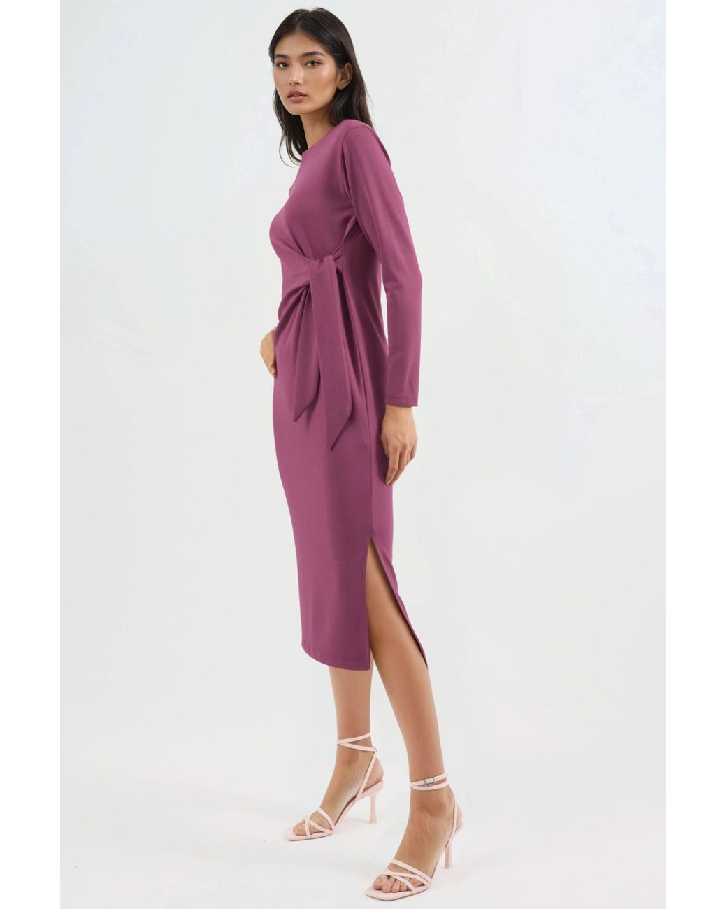 Hiccup Purple Modal Touch Slit Dress