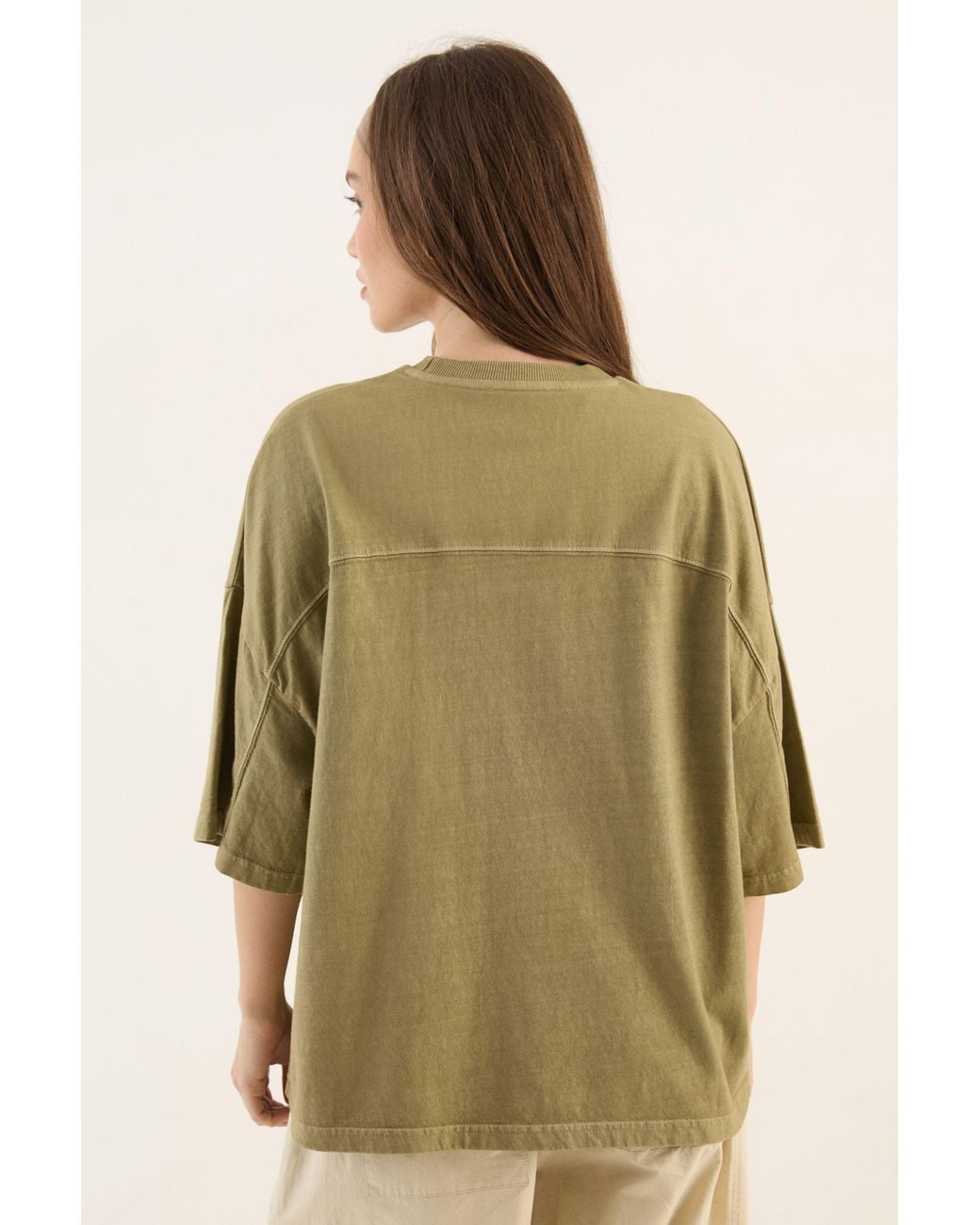 DSGN Studio Green Heavyweight Washed Oversized Short Sleeve T-Shirt