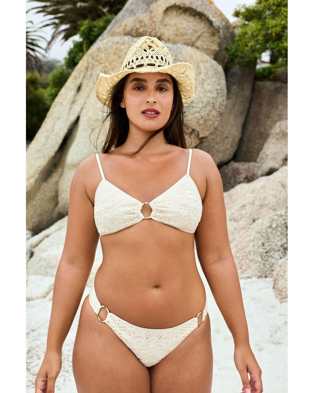Penti Natural Rosaldi Crochetta Hot Openwork Pattern Bikini Top