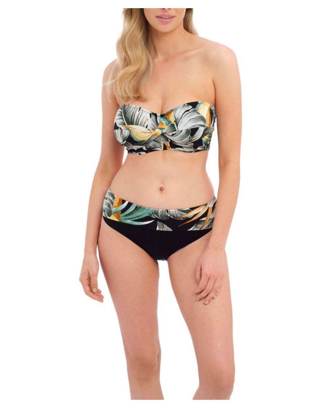 Fantasie Black Bamboo Grove Fold Over Bikini Brief