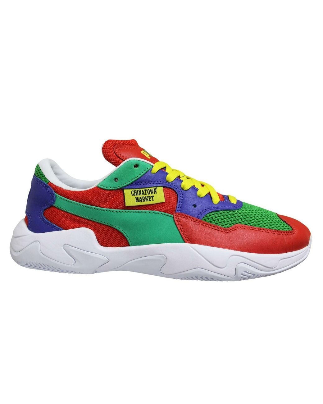 PUMA Black Storm X Chinatown Market Multi Low Lace Up Casual Trainers 370135 01 for men
