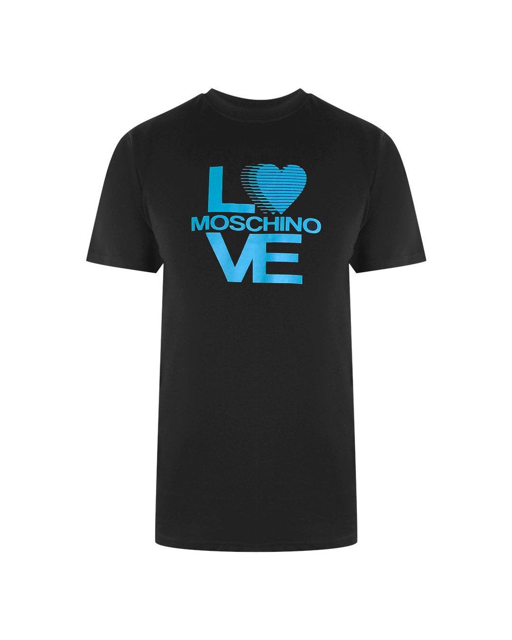 Moschino Black Love Logo T-Shirt Cotton for men