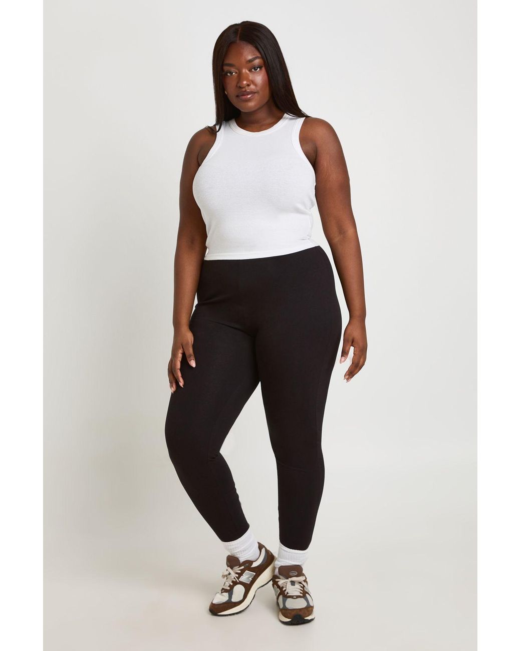 Boohoo Black Plus Basic High Waist Legging