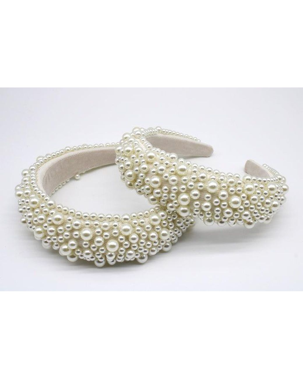 SVNX Metallic Lattice Style Crystal Gems And Pearl Headband