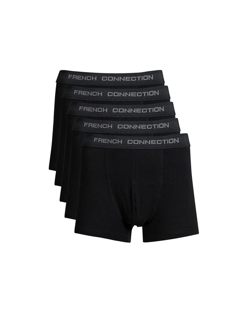 French Connection Black 5 Pack Cotton Boxers for men